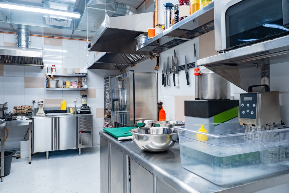 Home 31 Kitchen,Of,A,Working,Restaurant,Without,People.,No,One,Is